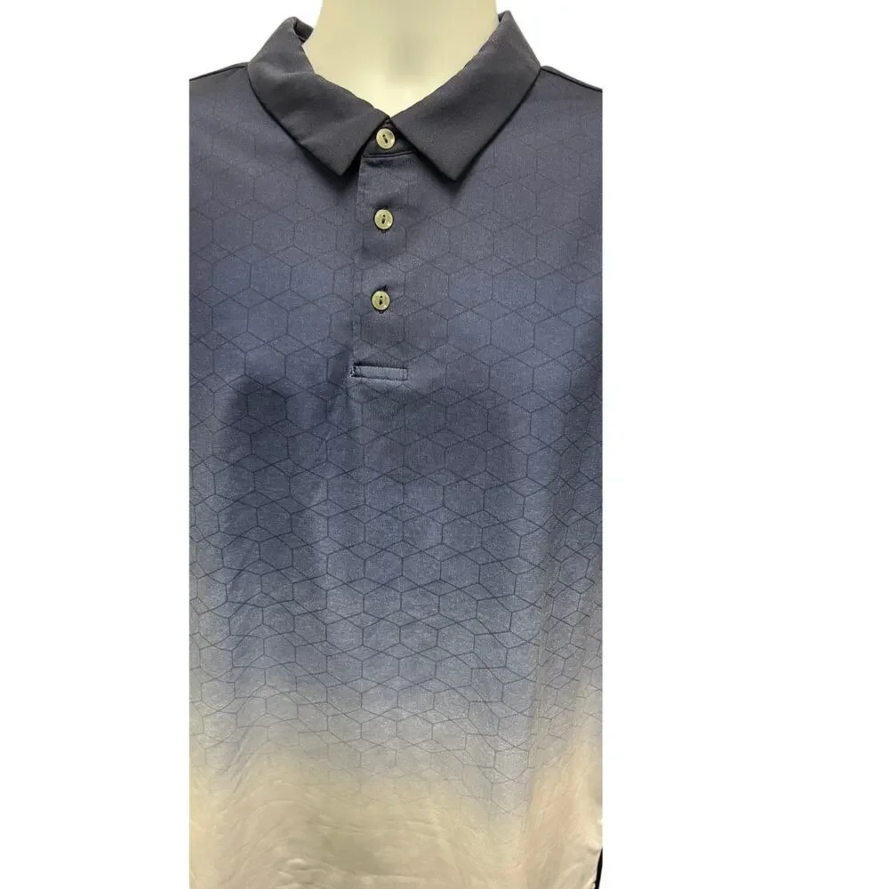 Ben Hogan Performance Golf Polo Shirts Mens XL Blue White Short Sleeve - Picture 2 of 4